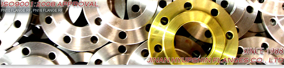 JIS B2220, 10K FLANGE, FF FLANGE, RF FLANGE, SS400, YELLOW PAINT, TWO WATER LINE, BLACK PAINT, SHANDONG HYUPSHIN FLANGES CO., LTD